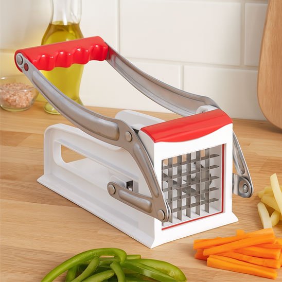 Coupe frite inox avec légumes frais