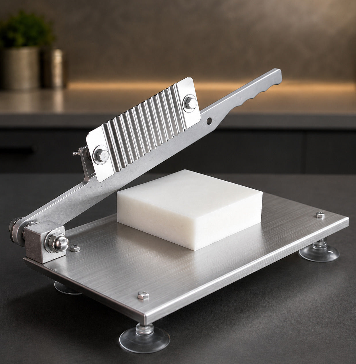 Coupe frite professionnelle avec tranches de concombre