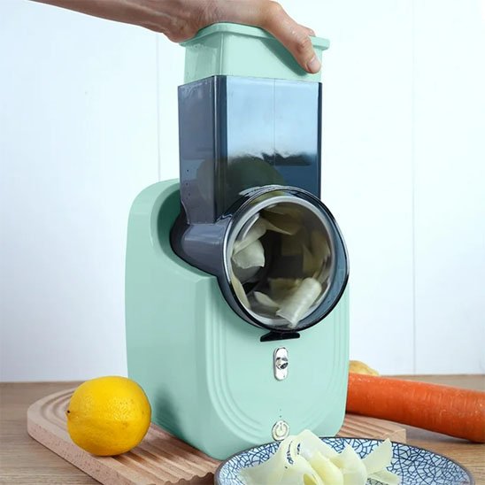 Mandoline de cuisine compacte avec protection sécurité