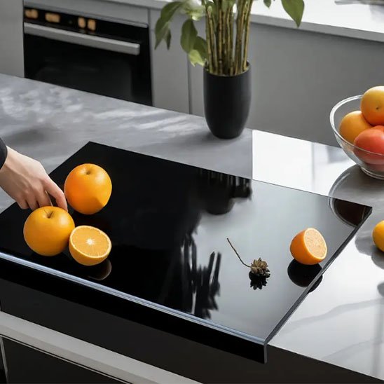 Planche a decouper fruit decouper dessus