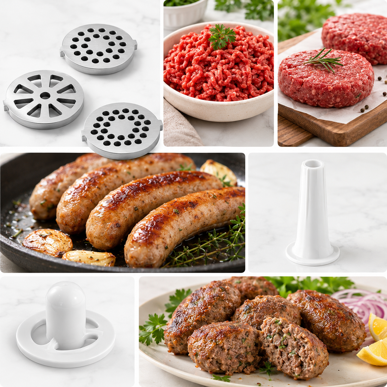 Préparation maison avec hachoir à viande professionnel