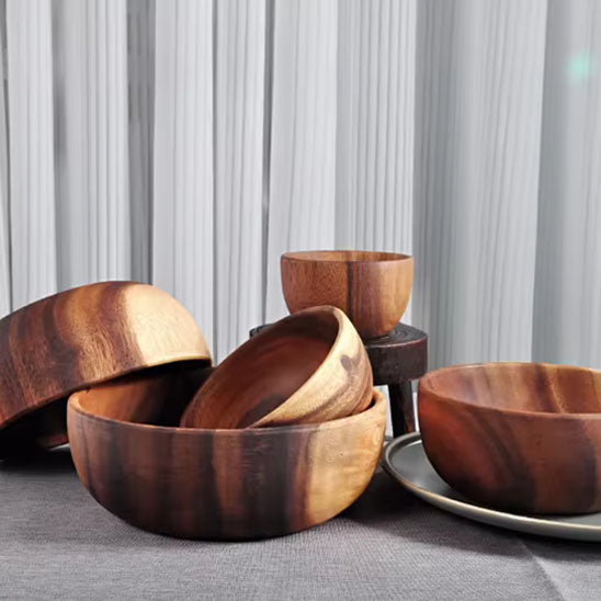 Saladier en bois au design rustique