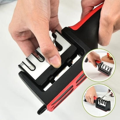 Accessoires avec aiguiseur ceramique couteau rouge