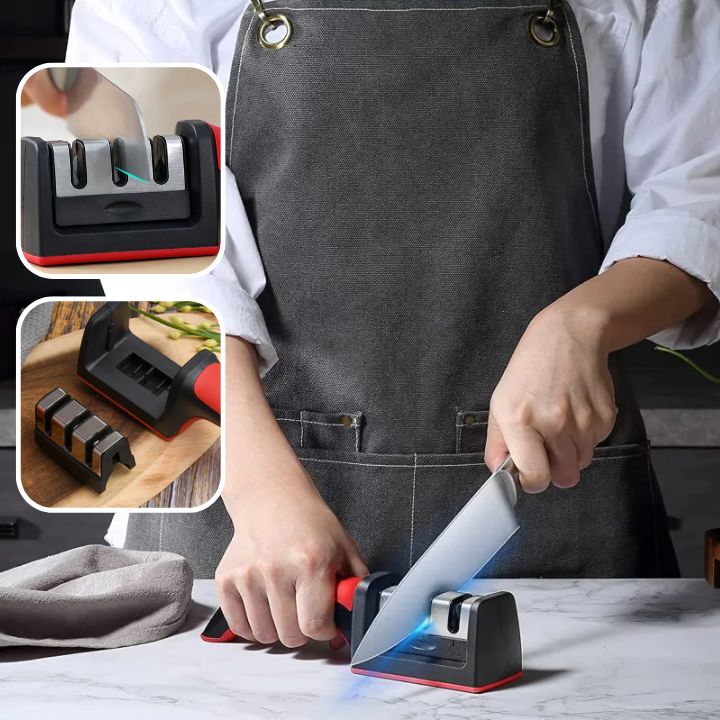 Affuteur de couteaux cuisine double fente