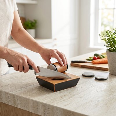 Aiguiseur de couteaux professionnel pour couteaux émoussés