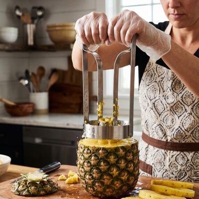 Coupe ananas spirale pour tranches régulières