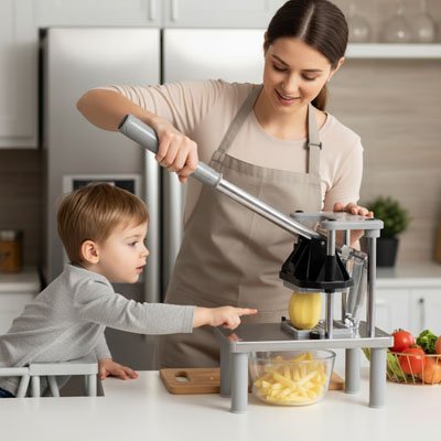 coupe frites manuel lame acier inox