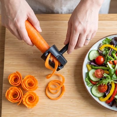 Coupe légume spirale avec carotte ondulée