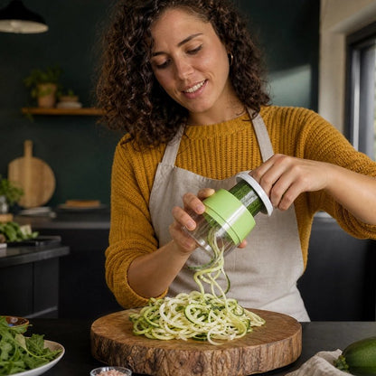 Coupe legumes avec spirales de courgette