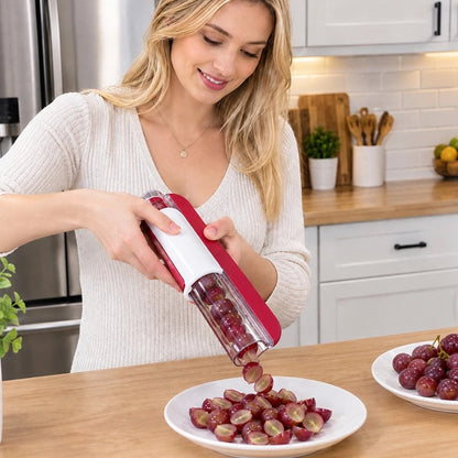 Coupe légumes cubes utilisé avec fruits rouges