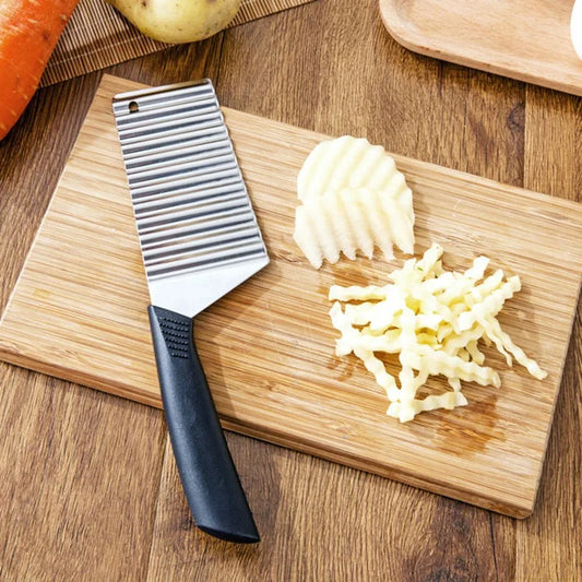 Coupes frites ondulé avec pommes de terre
