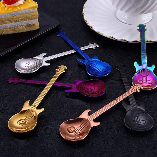 Cuillère à café guitare couleur metalique