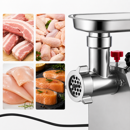 Cuisine équipée avec hachoir à viande professionnel