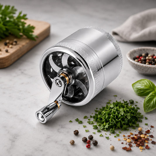 Hachoir à herbes inox avec persil haché