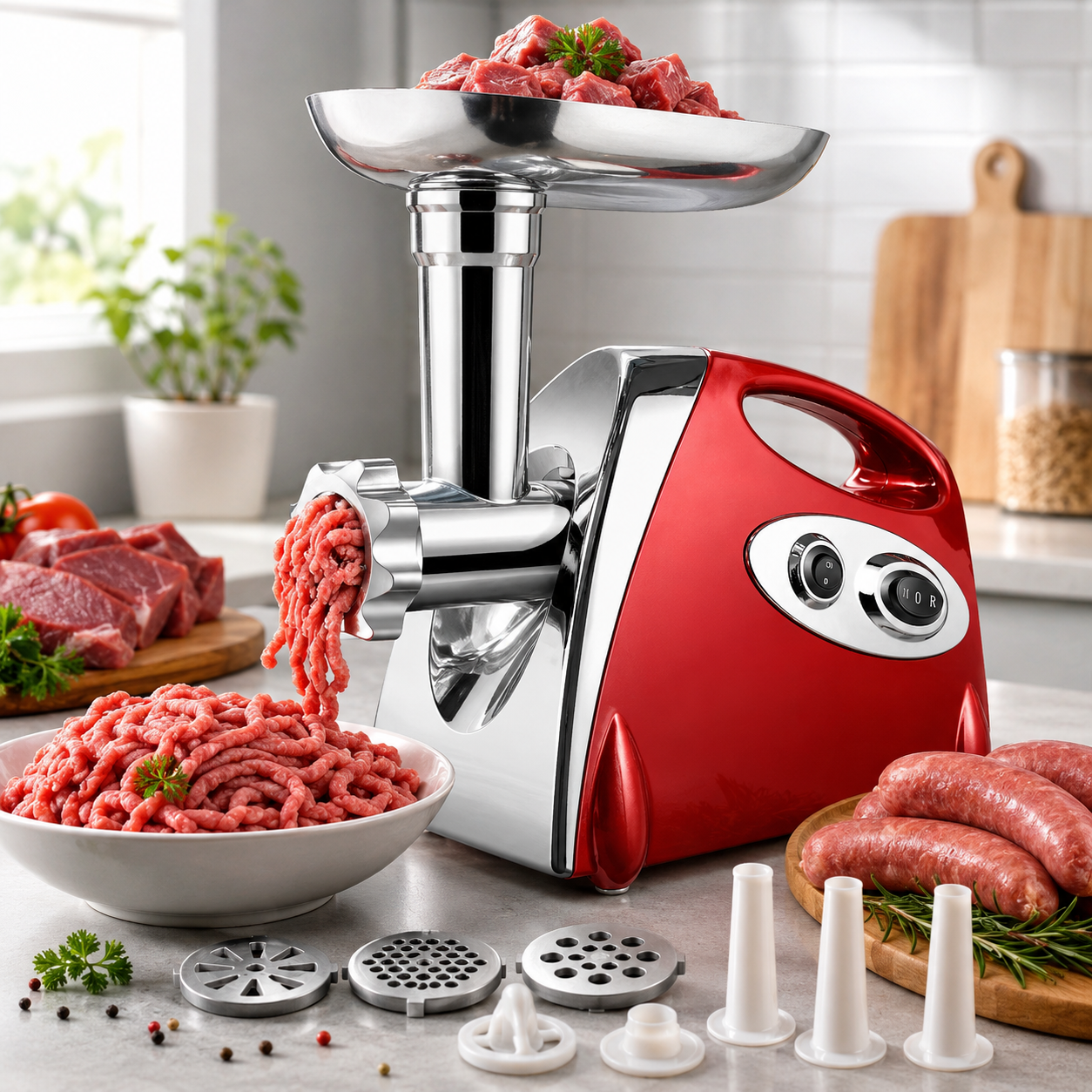 Hachoir à viande professionnel en acier inoxydable