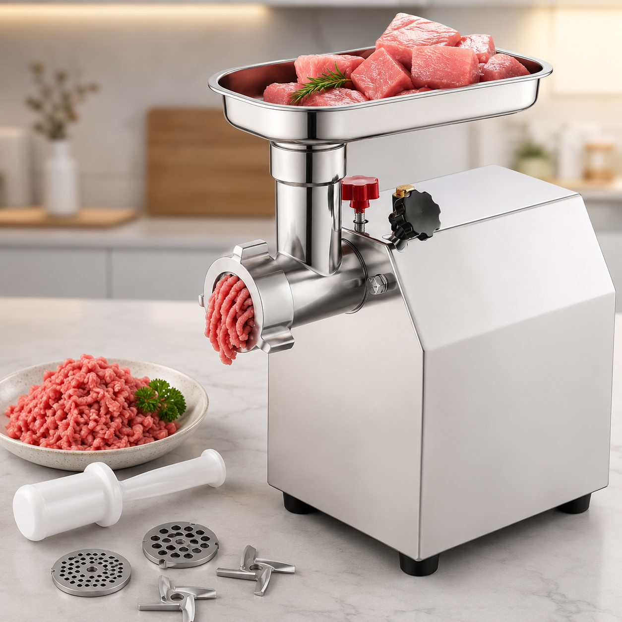 Hachoir à viande professionnel en acier inoxydables