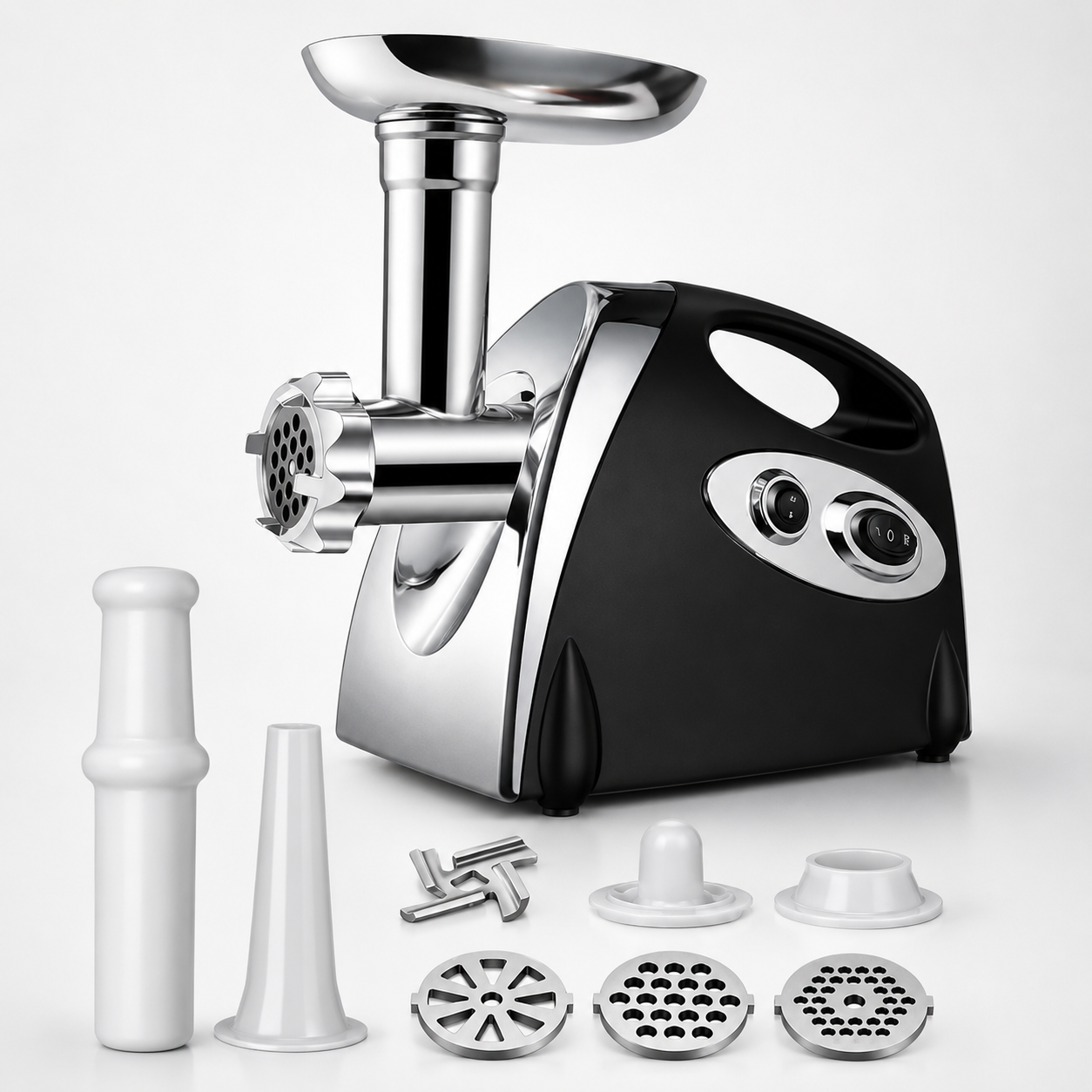 Hachoir à viande professionnel pour cuisine moderne noir