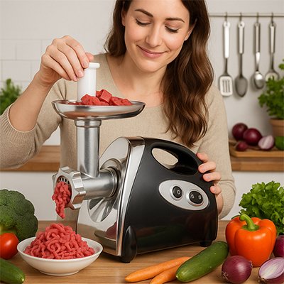 hachoir électrique à viande inox cuisine