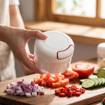 Hachoir manuel compact facile nettoyage cuisine