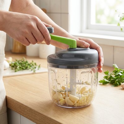 Hachoir manuel légumes rapide poignée ergonomique
