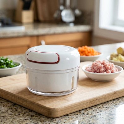 Hachoir manuel viande inox poignée ergonomique