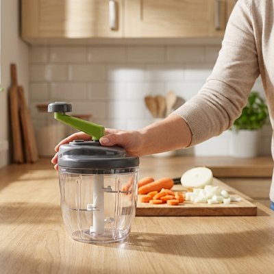 Hachoir manuel viande lames inox rotation facile