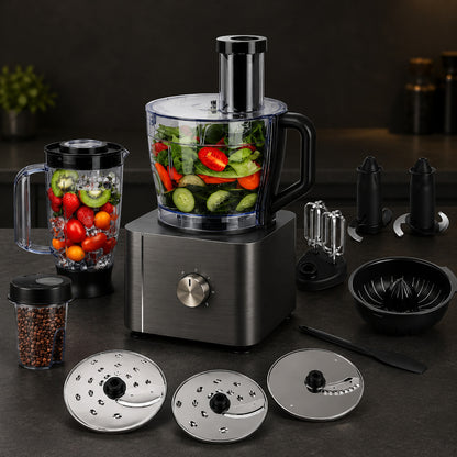 Hachoir professionnel inox avec accessoires de cuisine