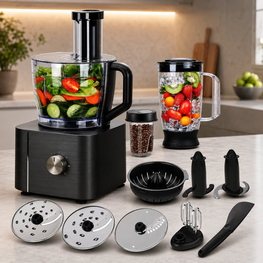 Hachoir professionnel multifonction avec nombreux accessoires