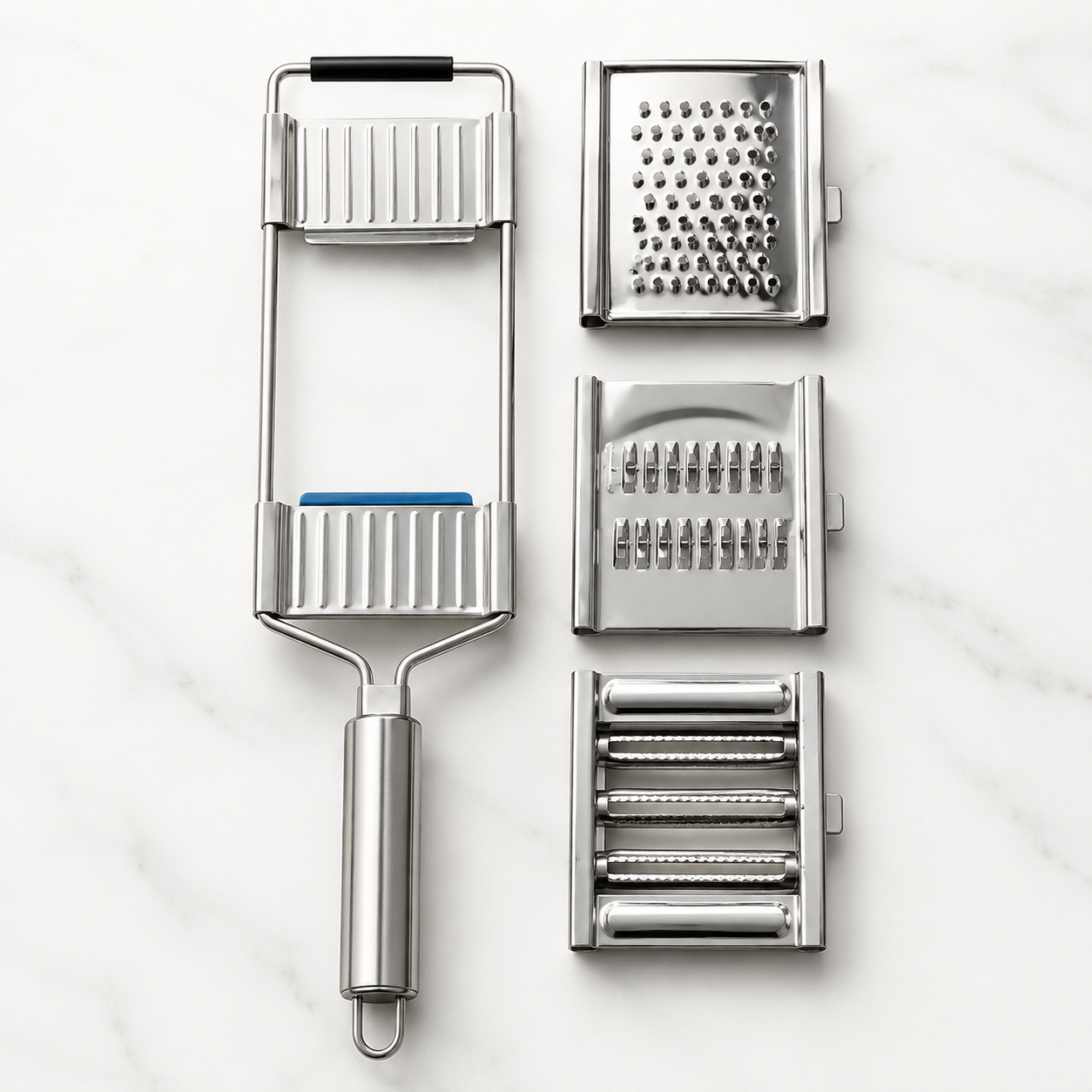 mandoline cuisine inox avec bac récupérateur
