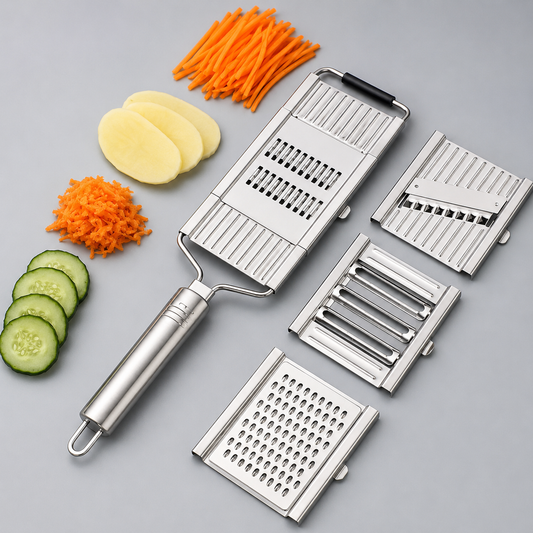 mandoline cuisine inox avec légumes frais