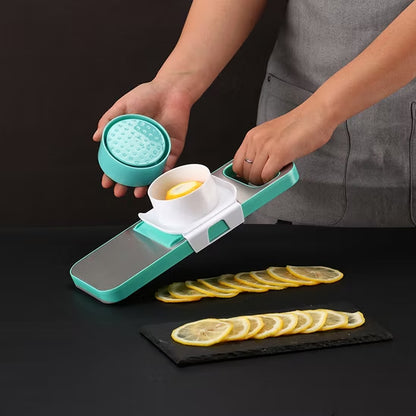 mandoline de cuisine inox avec lames interchangeables