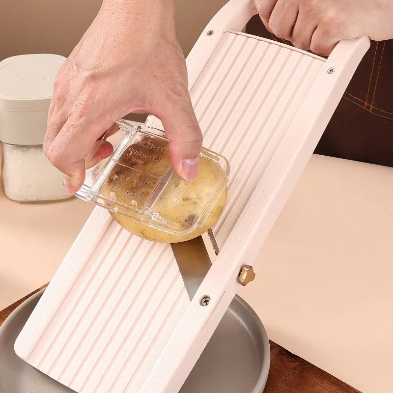 mandoline de cuisine manuelle lame acier inox