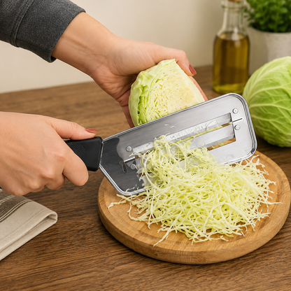 mandoline en inox pour carotte et concombre