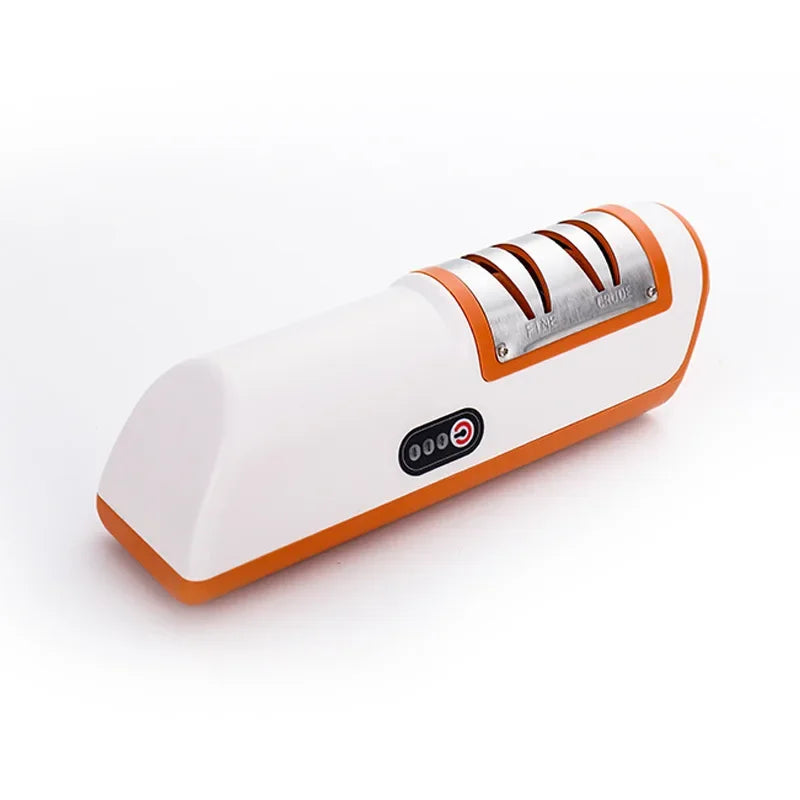 Modèle orange d’aiguiseur de couteaux électrique