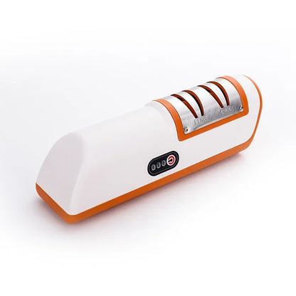 Modèle orange d’aiguiseur de couteaux électrique