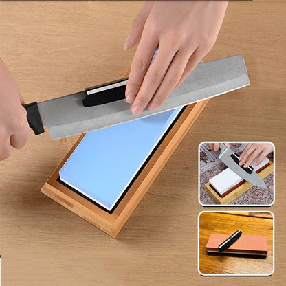 Pierre a aiguiser double face support antiderapant