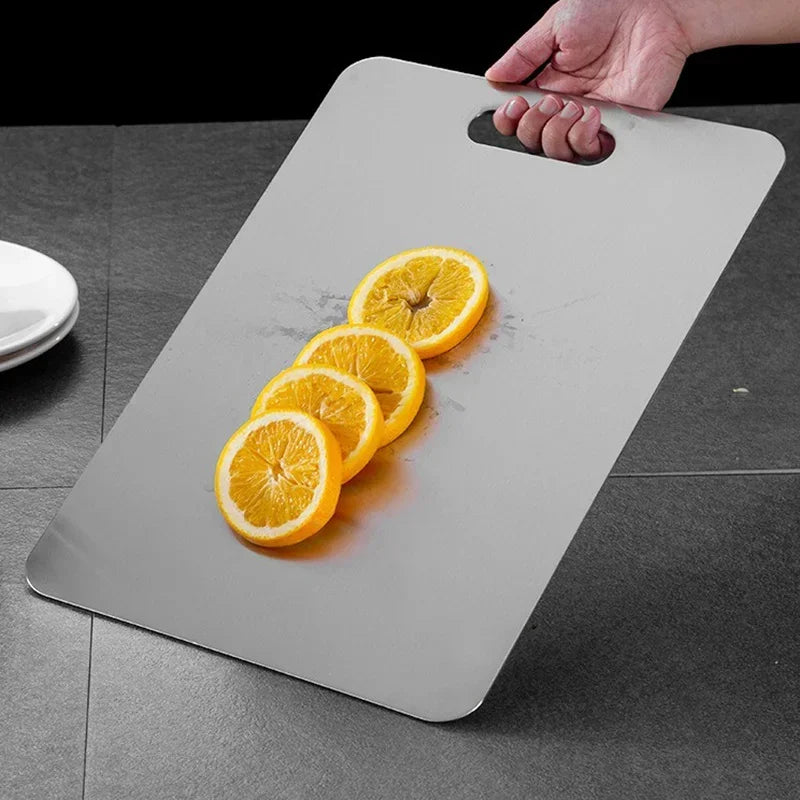 planche a decouper en inox decoupe legumes stable