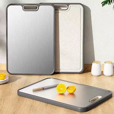 planche a decouper en inox surface metal