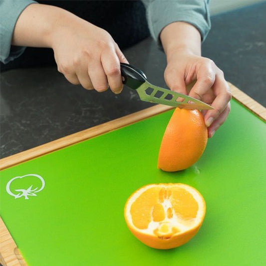 Planche à découper plastique professionnel avec orange