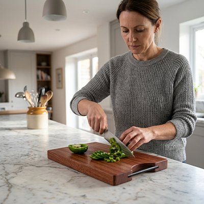 planche à découper professionnelle en bois épaisse