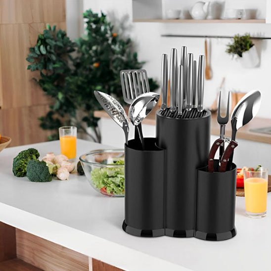 Porte couteaux vertical pour rangement cuisine