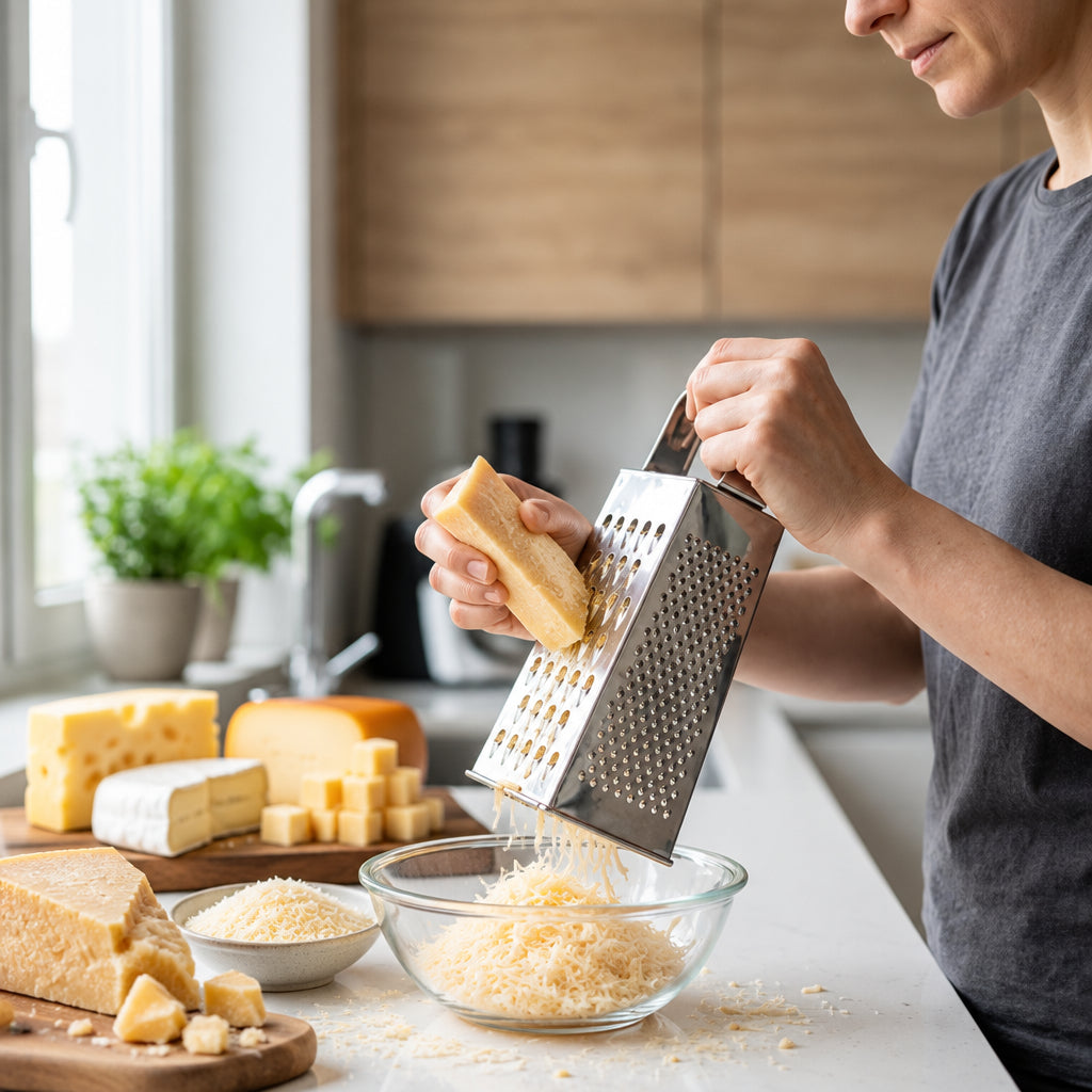 Râpe a fromage avec préparation fraîche
