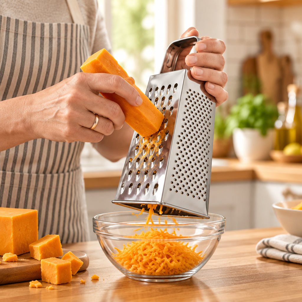 Râpe a fromage tenue à la main