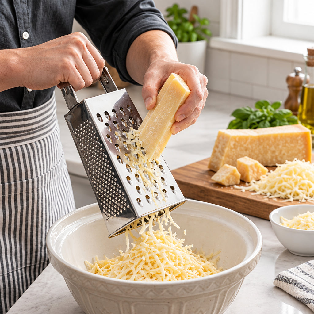 Rape fromage utilisée avec fromage râpées